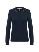 Polo malha piqu� de manga comprida de senhora - K281