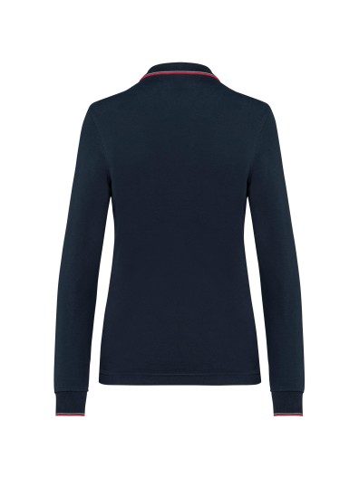 Polo malha piqu� de manga comprida de senhora - K281