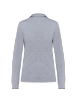 Polo malha piqué de manga comprida de senhora - K281