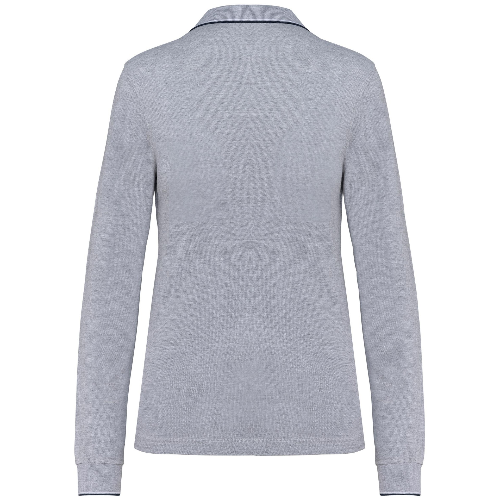 Polo malha piqué de manga comprida de senhora - K281