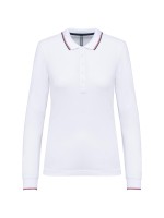 Polo malha piqué de manga comprida de senhora - K281