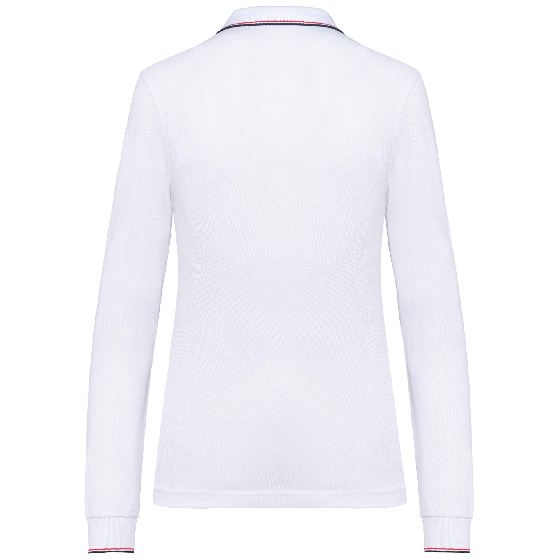 Polo malha piqué de manga comprida de senhora - K281
