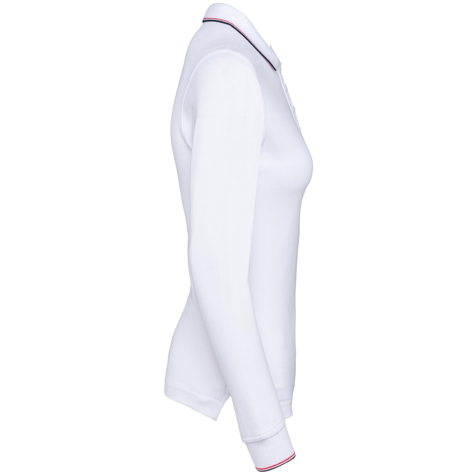 Polo malha piqué de manga comprida de senhora - K281