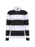 Polo rugby �s riscas manga comprida unissexo - K285