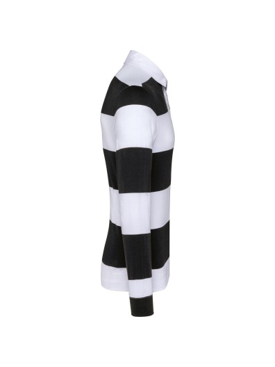 Polo rugby �s riscas manga comprida unissexo - K285
