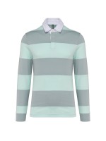 Polo rugby �s riscas manga comprida unissexo - K285