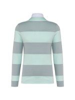 Polo rugby �s riscas manga comprida unissexo - K285
