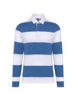 Polo rugby �s riscas manga comprida unissexo - K285