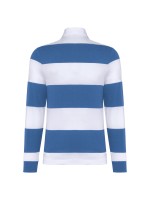 Polo rugby �s riscas manga comprida unissexo - K285
