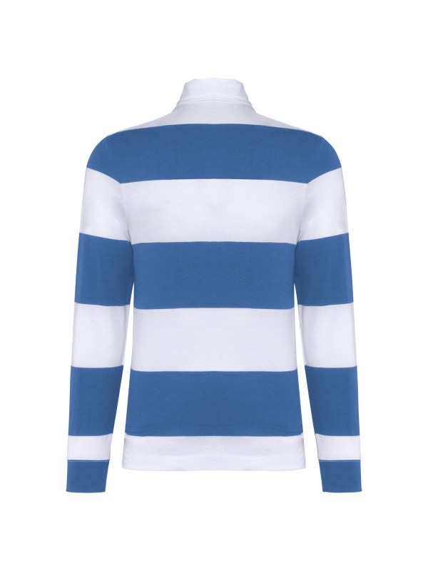 Polo rugby �s riscas manga comprida unissexo - K285