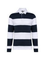 Polo rugby �s riscas manga comprida unissexo - K285
