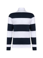 Polo rugby �s riscas manga comprida unissexo - K285
