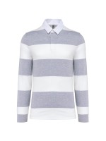 Polo rugby �s riscas manga comprida unissexo - K285