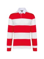 Polo rugby �s riscas manga comprida unissexo - K285