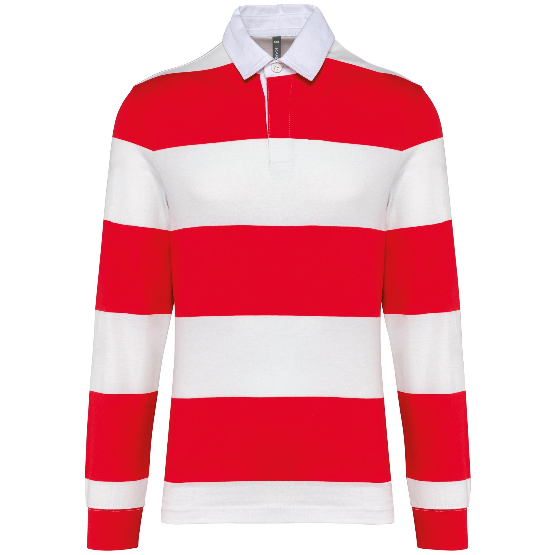 Polo rugby às riscas manga comprida unissexo - K285