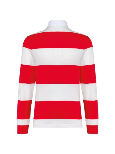 Polo rugby �s riscas manga comprida unissexo - K285