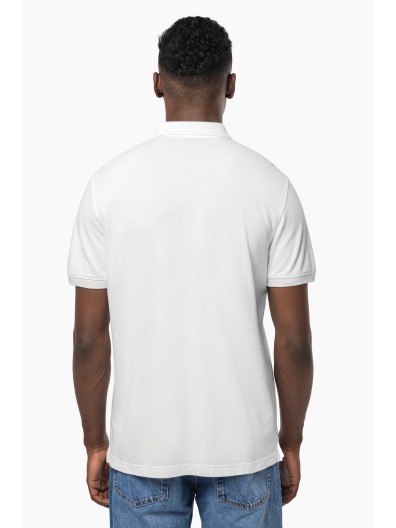 Polo em malha piqu manga curta