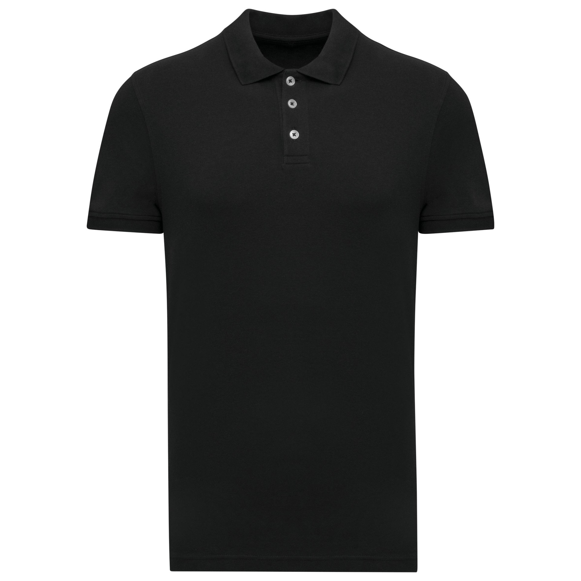 Polo em malha piqué manga curta