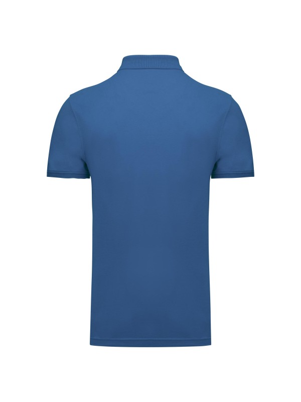 Polo em malha piqu manga curta