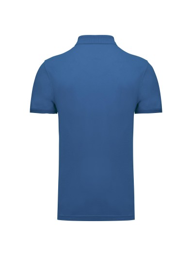 Polo em malha piqu manga curta