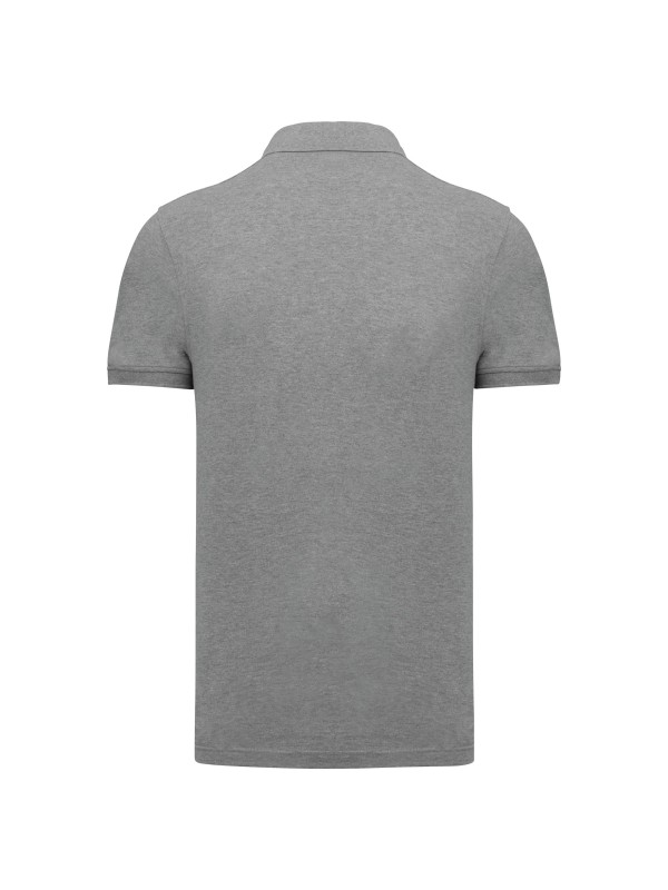 Polo em malha piqu manga curta