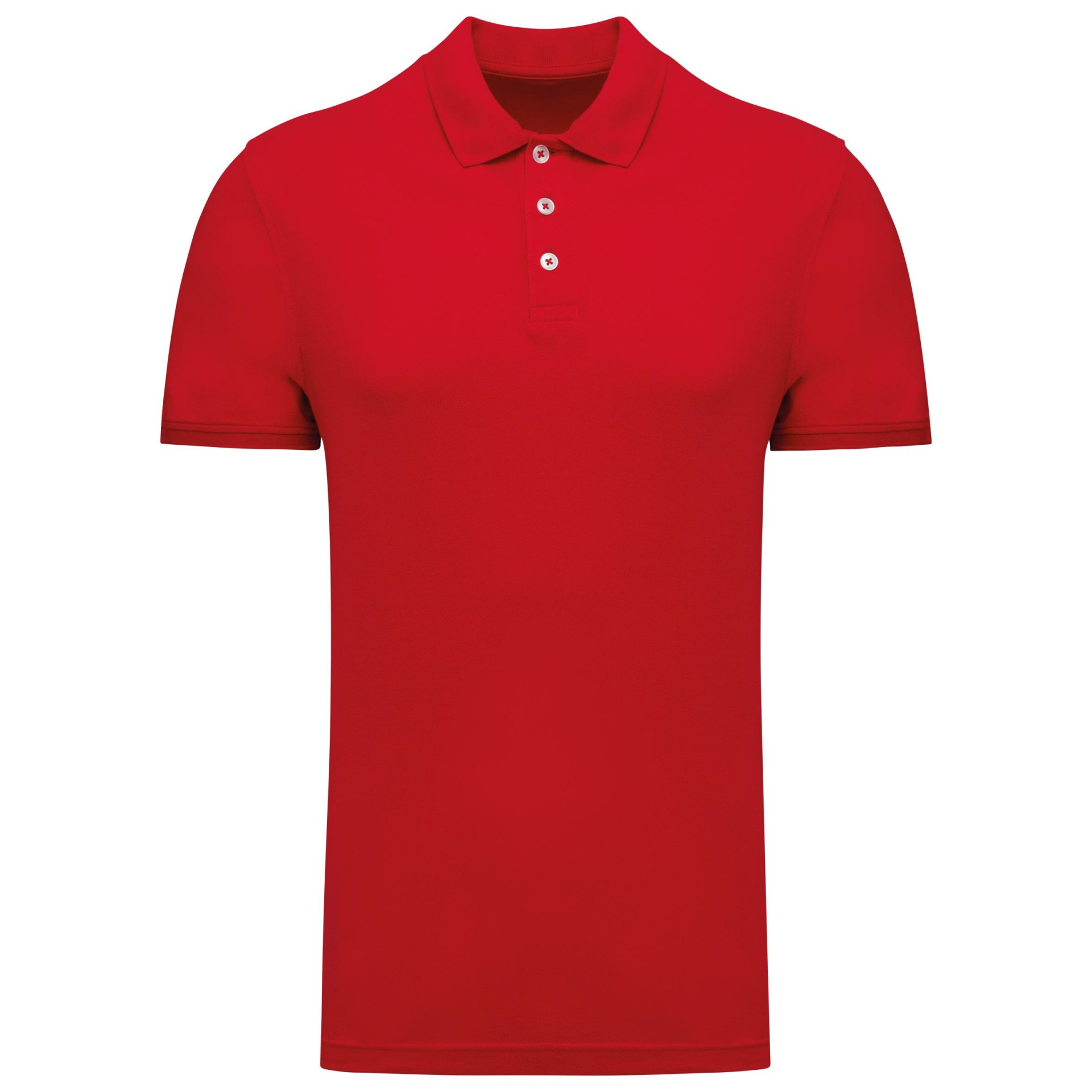 Polo em malha piqué manga curta