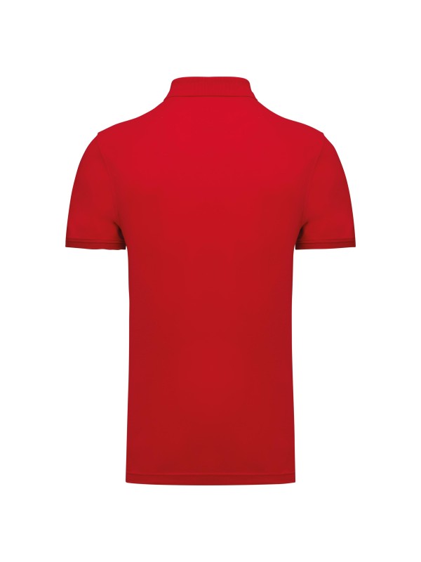 Polo em malha piqu manga curta