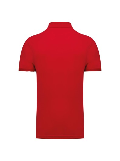 Polo em malha piqu manga curta