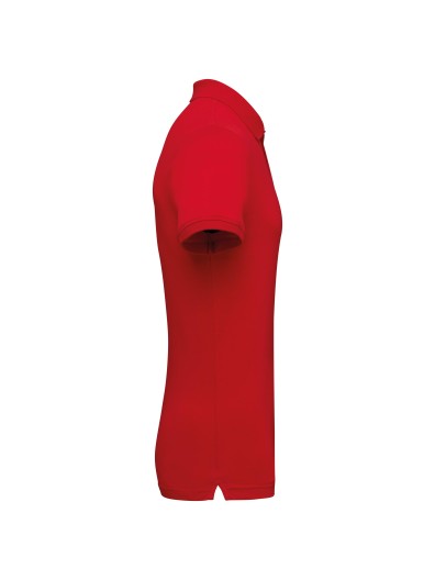 Polo em malha piqu manga curta