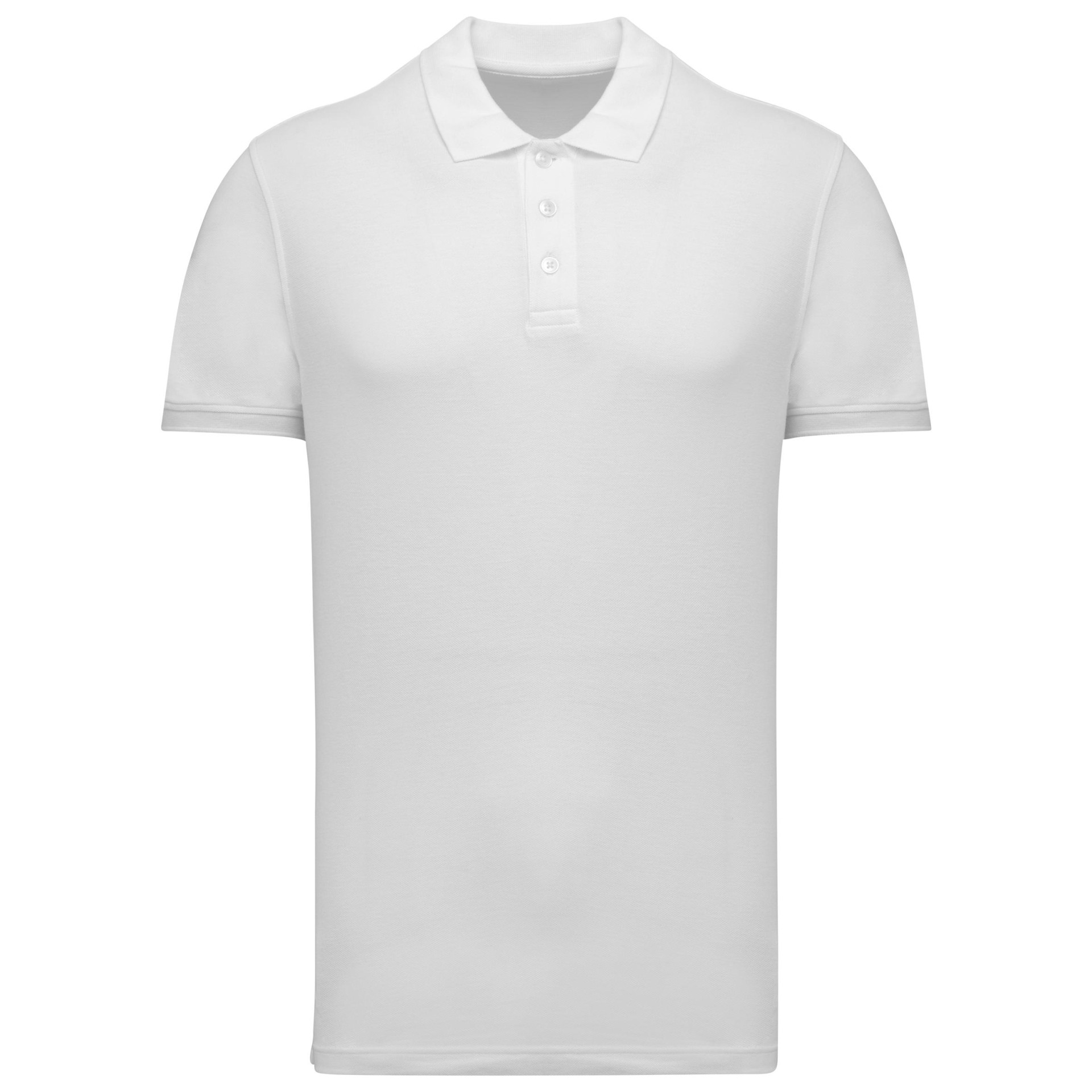 Polo em malha piqué manga curta