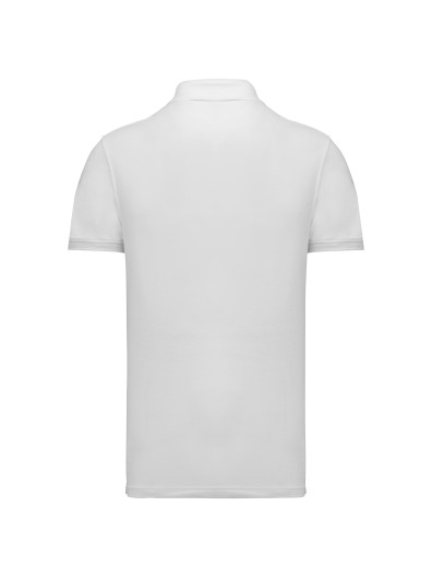 Polo em malha piqu manga curta