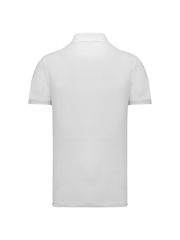 Polo em malha piqu manga curta