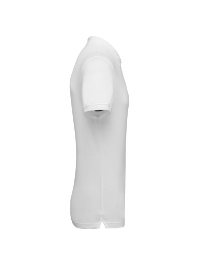 Polo em malha piqu manga curta