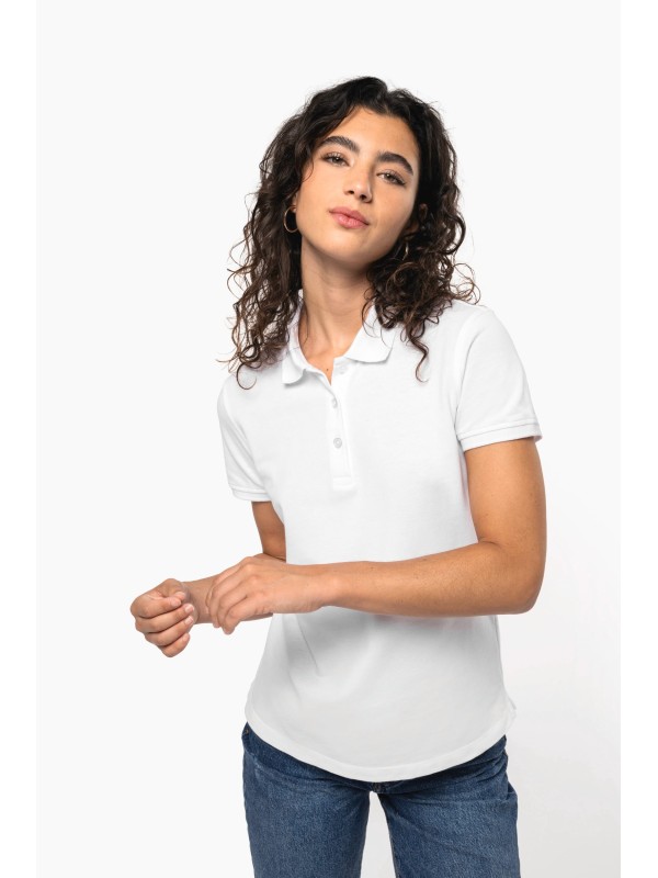 Polo malha piqu manga curta