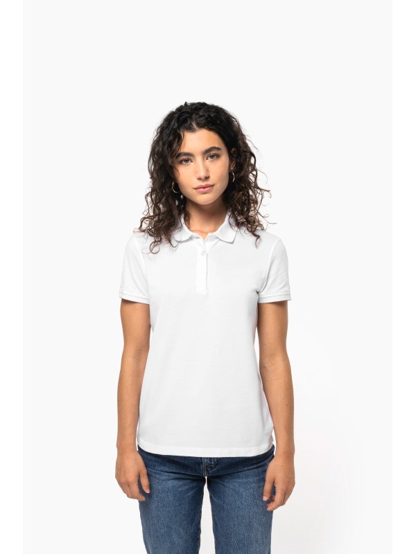 Polo malha piqu manga curta