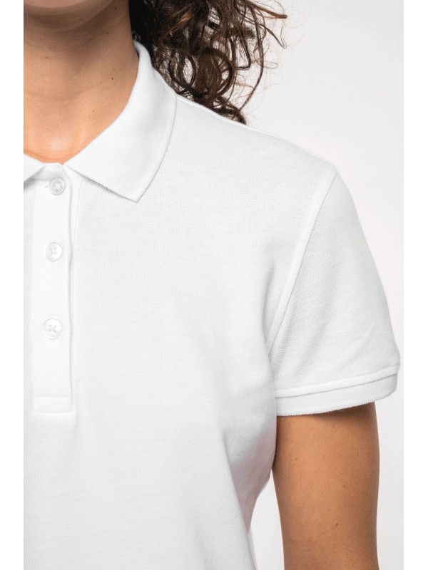 Polo malha piqu manga curta