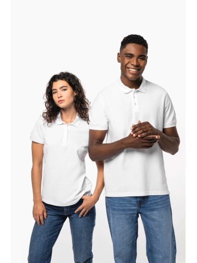 Polo malha piqu manga curta