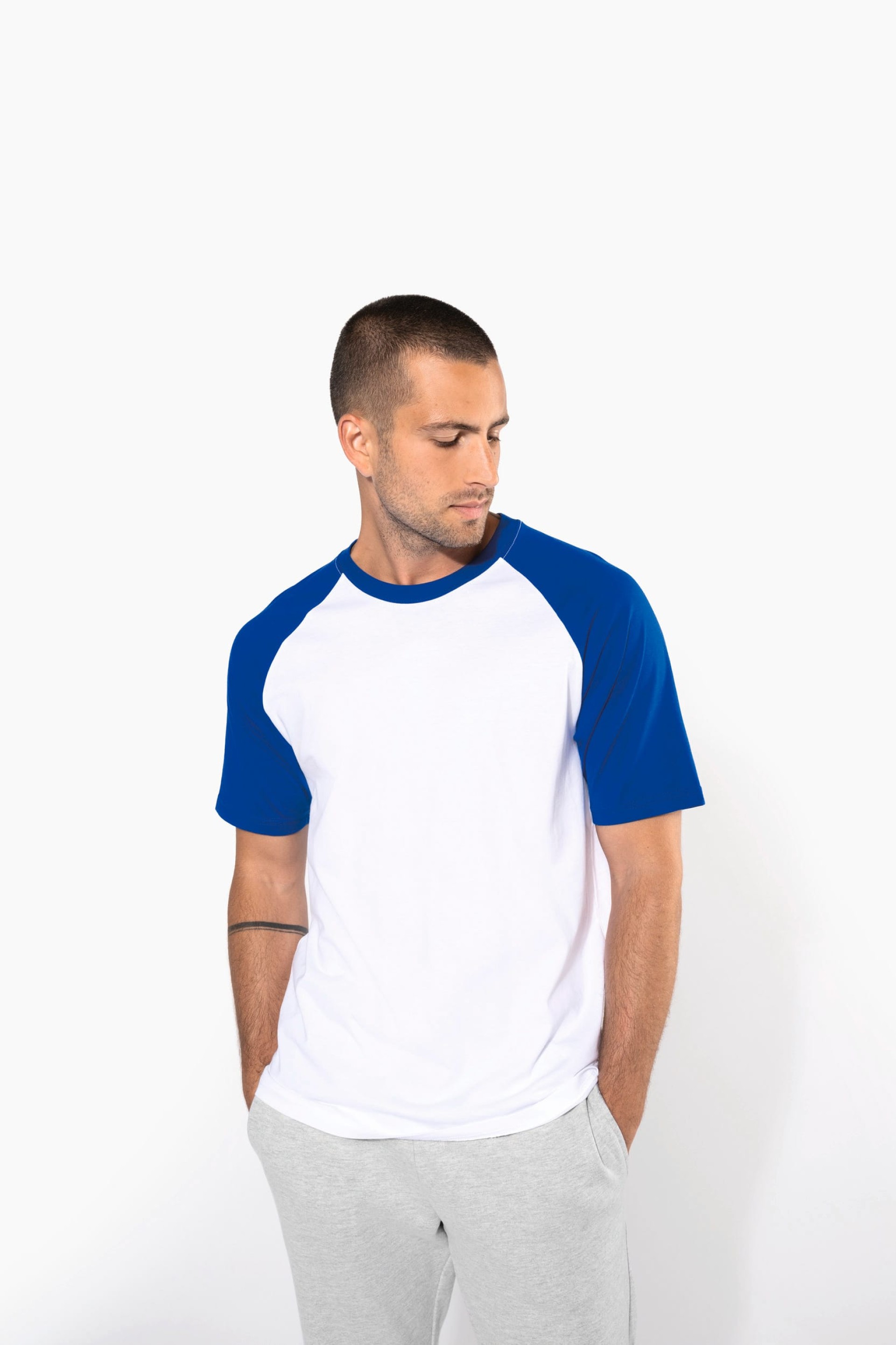 T-shirt Estilo Baseball de homem - K330