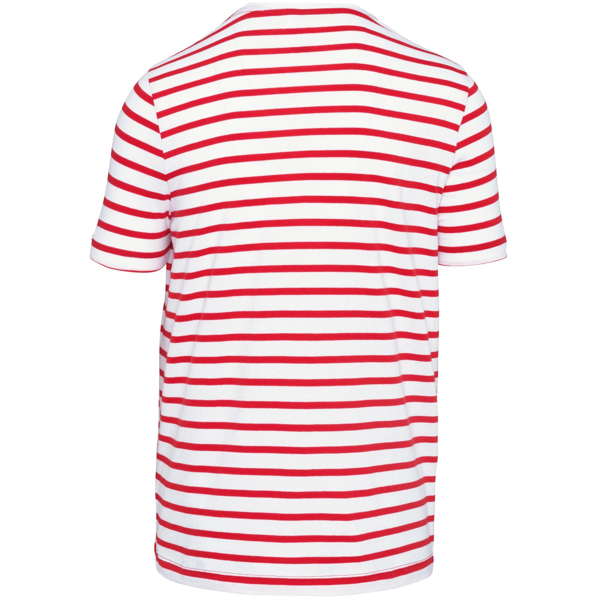 T-shirt estilo marinheiro de manga curta com bolso- K378