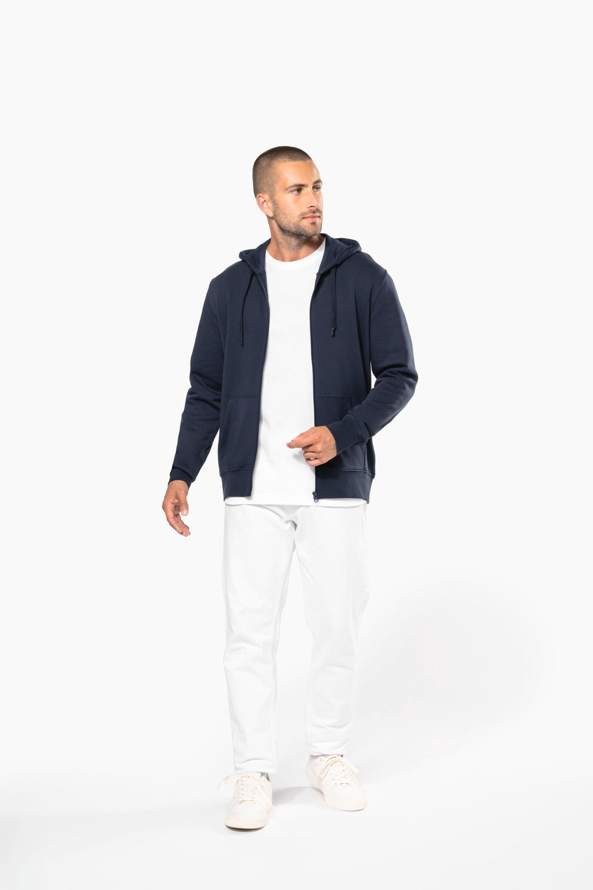 Sweatshirt com Capuz e Fecho Homem - K4030