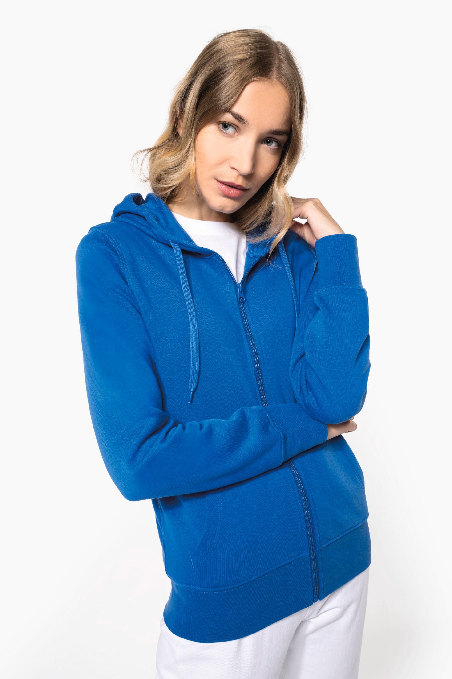 Sweatshirt eco-responsável com capuz e fecho - K4031