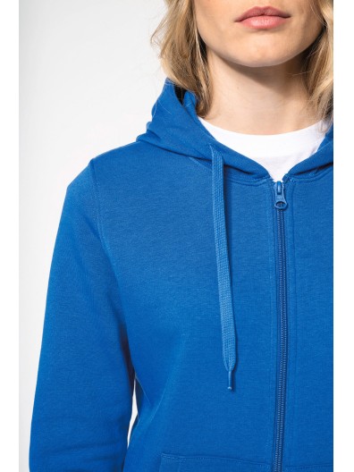 Sweatshirt eco-respons�vel com capuz e fecho - K4031