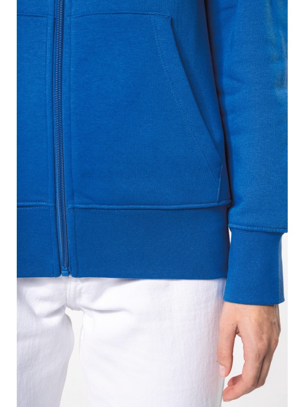 Sweatshirt eco-respons�vel com capuz e fecho - K4031