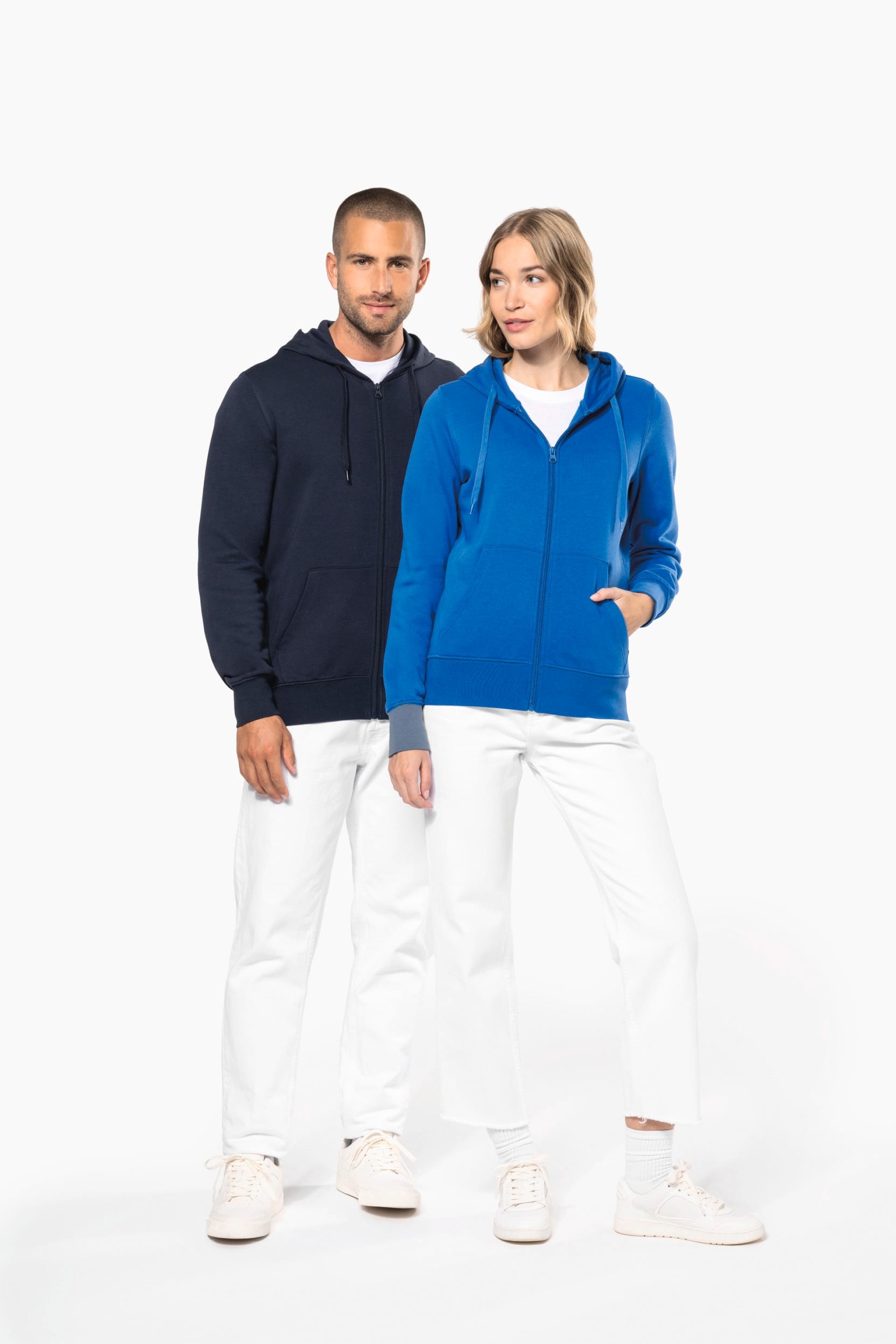 Sweatshirt eco-responsável com capuz e fecho - K4031