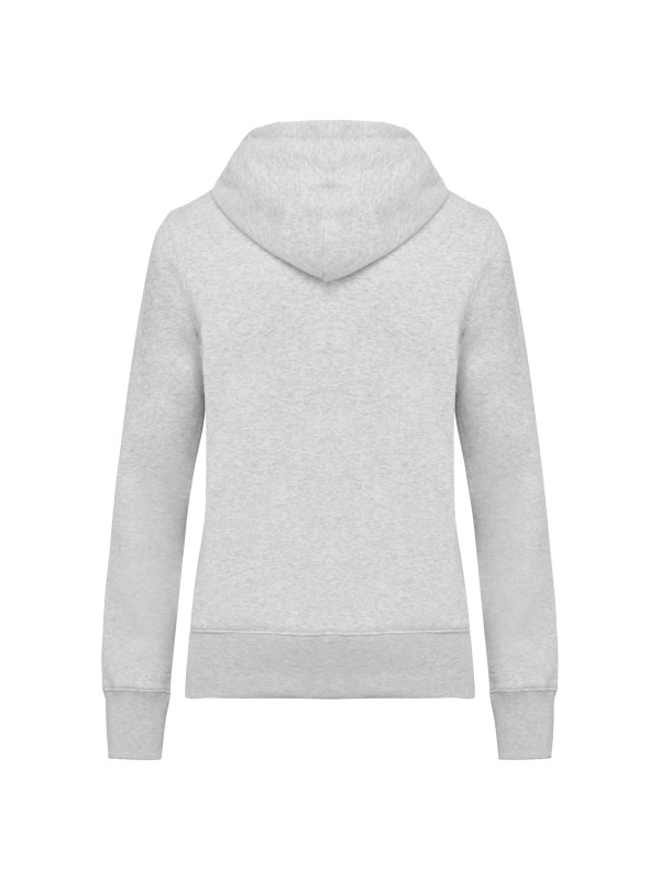 Sweatshirt eco-respons�vel com capuz e fecho
