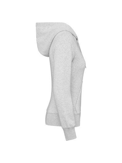 Sweatshirt eco-respons�vel com capuz e fecho