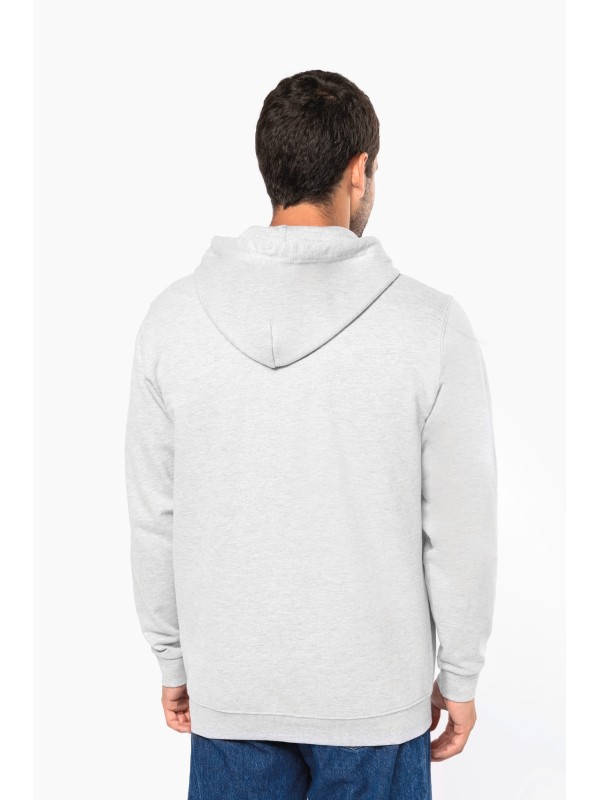 Sweatshirt reciclada com fecho e capuz unissexo - K4042