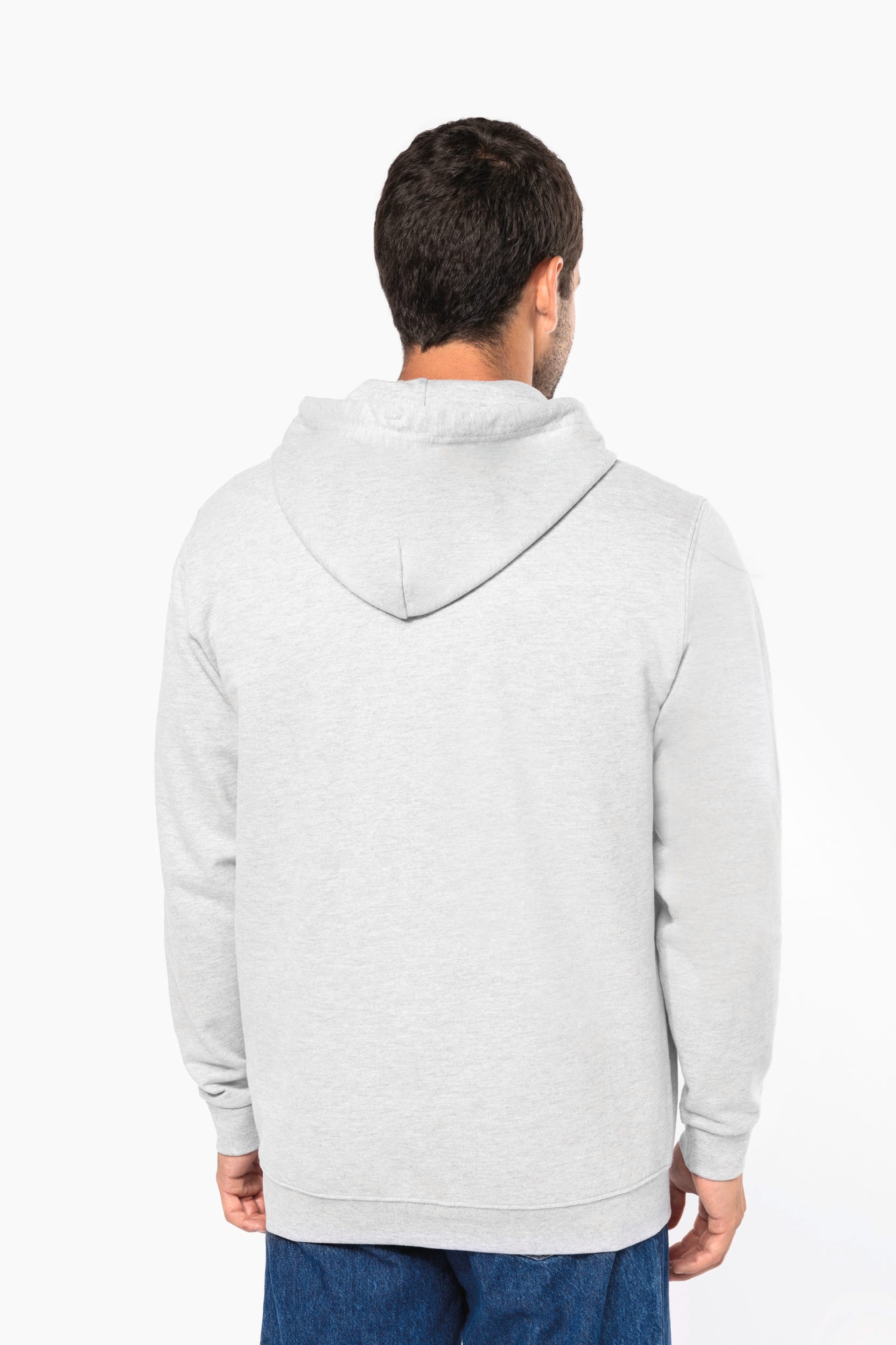 Sweatshirt reciclada com fecho e capuz unissexo - K4042