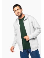 Sweatshirt reciclada com fecho e capuz unissexo - K4042