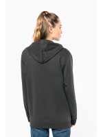 Sweatshirt reciclada com fecho e capuz unissexo - K4042